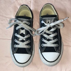 Kids size 12 black Converse All Stars.